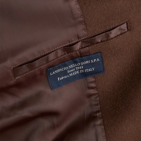 QUINCE Italian Wool Double-Breasted Slouch Coat Size M Dark Chocolate. - Picture 7 of 12